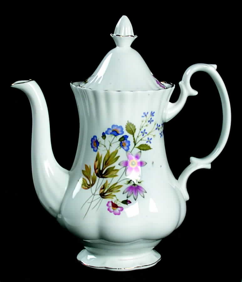 Wild Anemone (Ribbed) Coffee Pot & Lid by Richmond (England)-1