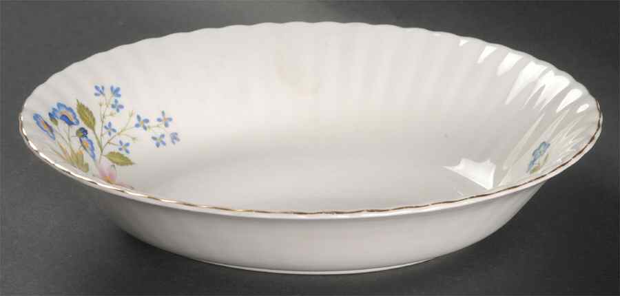Wild Anemone (Ribbed) 9" Oval Vegetable Bowl by Richmond (England)-1