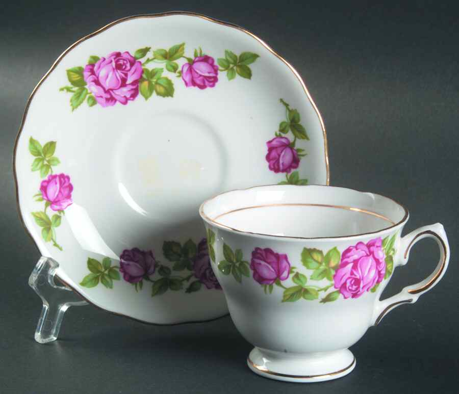 7201 Footed Cup & Saucer Set by Ridgway (Ridgways)-1