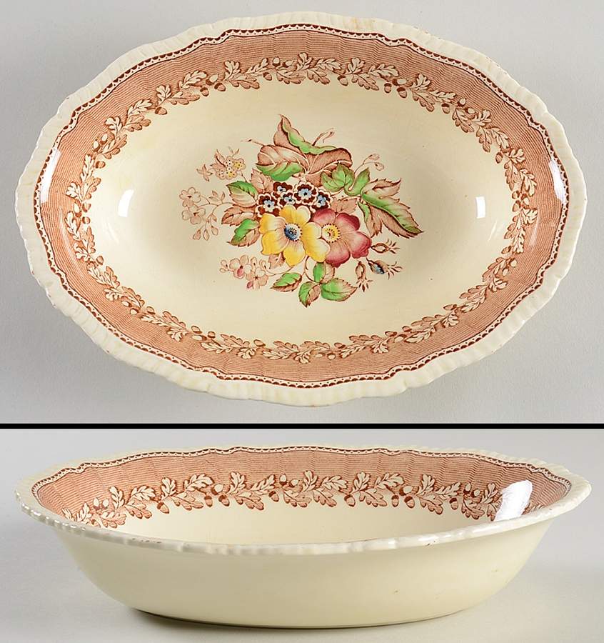 875 9" Oval Vegetable Bowl by Ridgway (Ridgways)-1