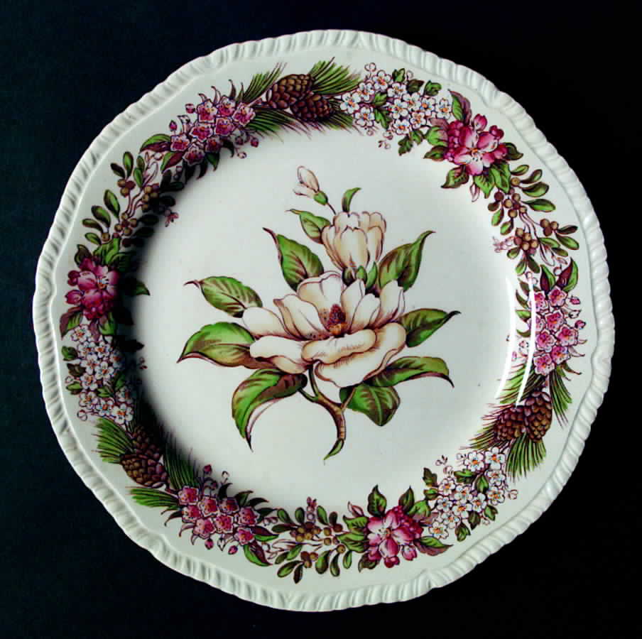 American State Flowers Dinner Plate by Ridgway (Ridgways)-1