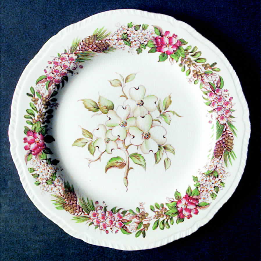 American State Flowers Luncheon Plate by Ridgway (Ridgways)-1
