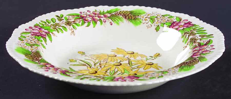 American State Flowers Rim Soup Bowl by Ridgway (Ridgways)-1