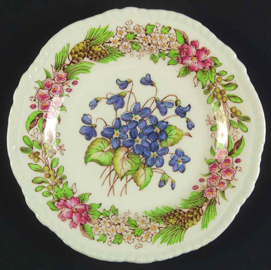 American State Flowers Bread & Butter Plate by Ridgway (Ridgways)-1