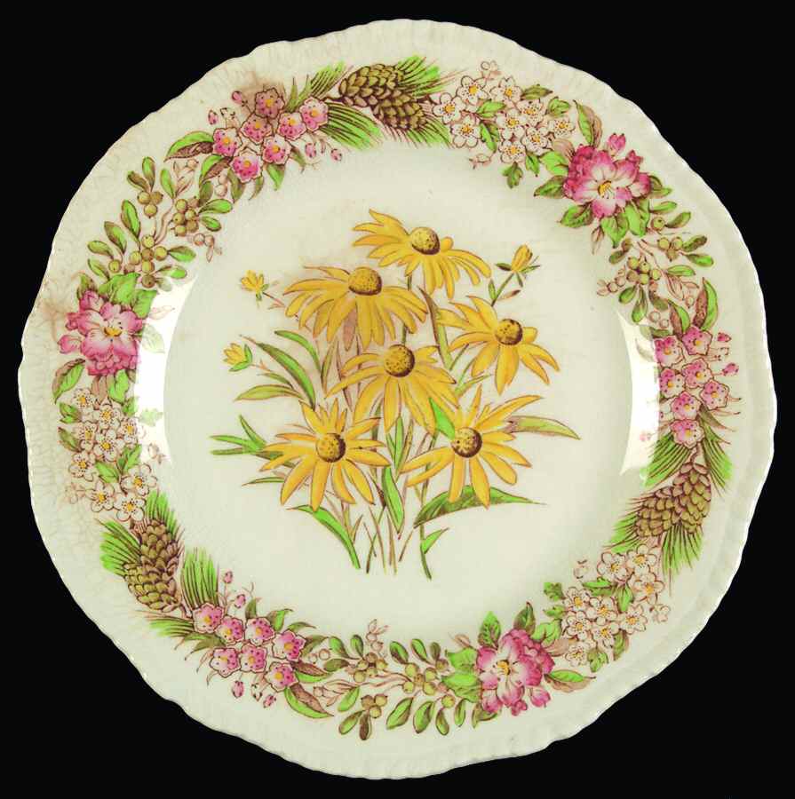 American State Flowers Salad Plate by Ridgway (Ridgways)-1