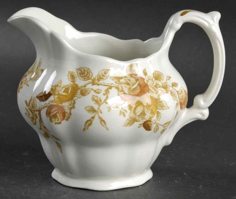 Antique Rose Brown Creamer by Ridgway (Ridgways)-1