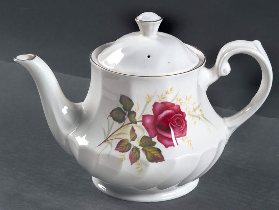 Anniversary Rose Teapot & Lid by Ridgway (Ridgways)-1