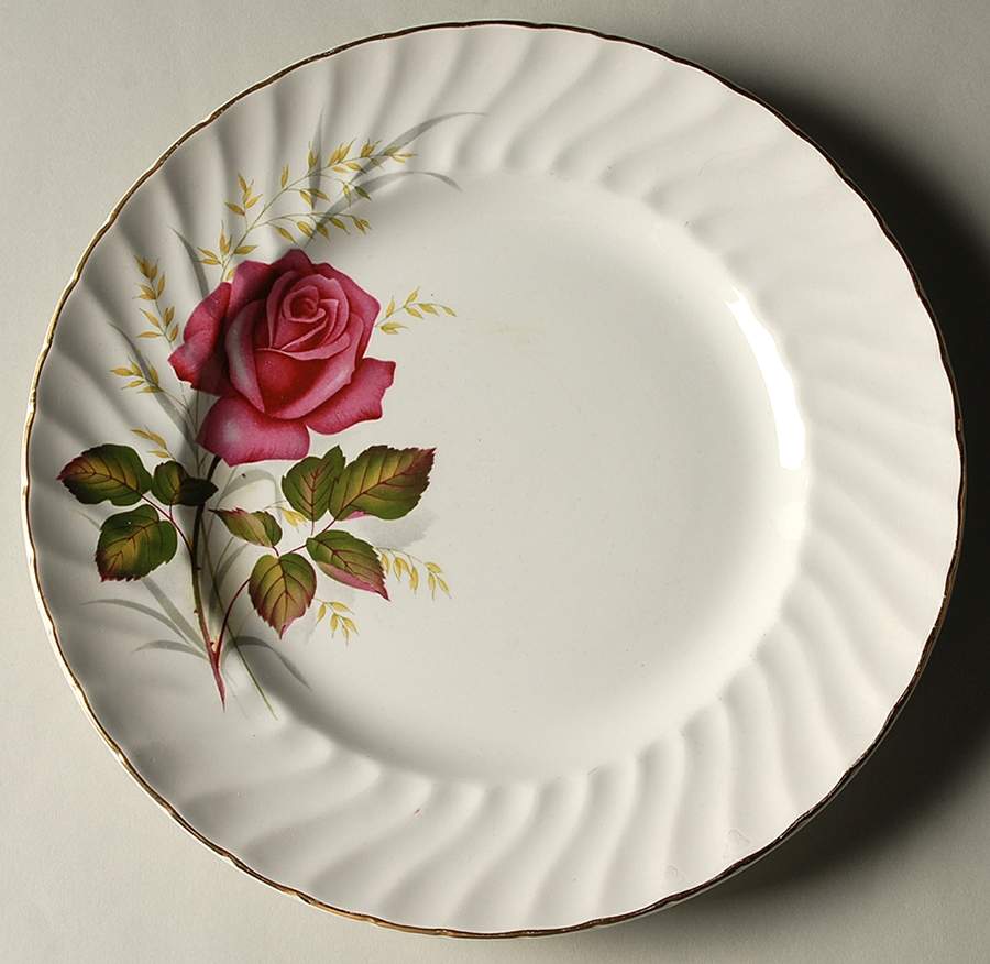 Anniversary Rose Dinner Plate by Ridgway (Ridgways)-1