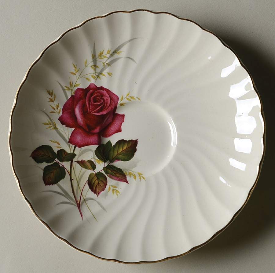 Anniversary Rose Saucer by Ridgway (Ridgways)-1