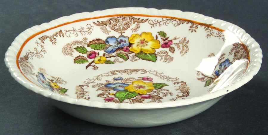 Apple Blossom Brown Fruit/Dessert (Sauce) Bowl by Ridgway (Ridgways)-1