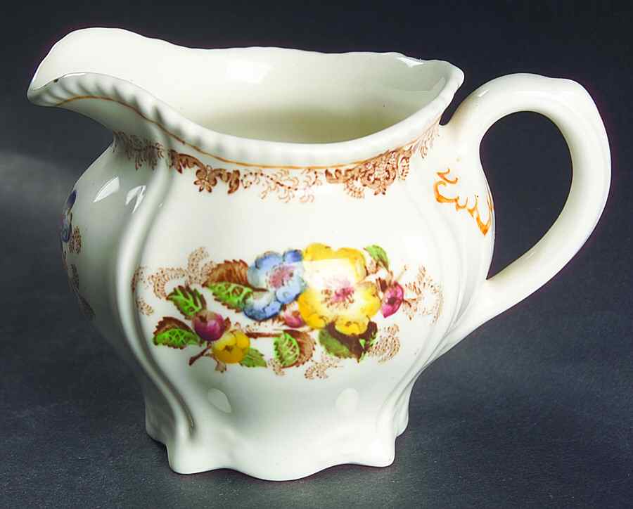 Apple Blossom Brown Creamer by Ridgway (Ridgways)-1