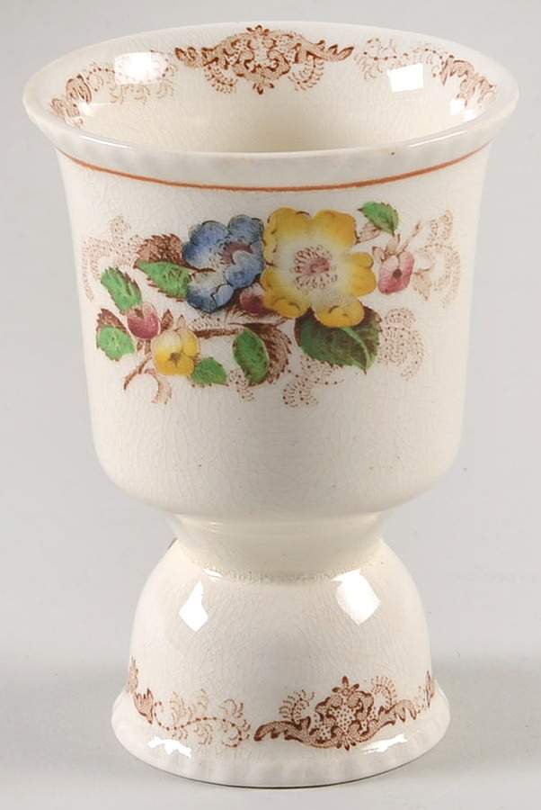 Apple Blossom Brown Double Egg Cup by Ridgway (Ridgways)-1