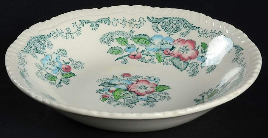 Apple Blossom Green Fruit/Dessert (Sauce) Bowl by Ridgway (Ridgways)-1