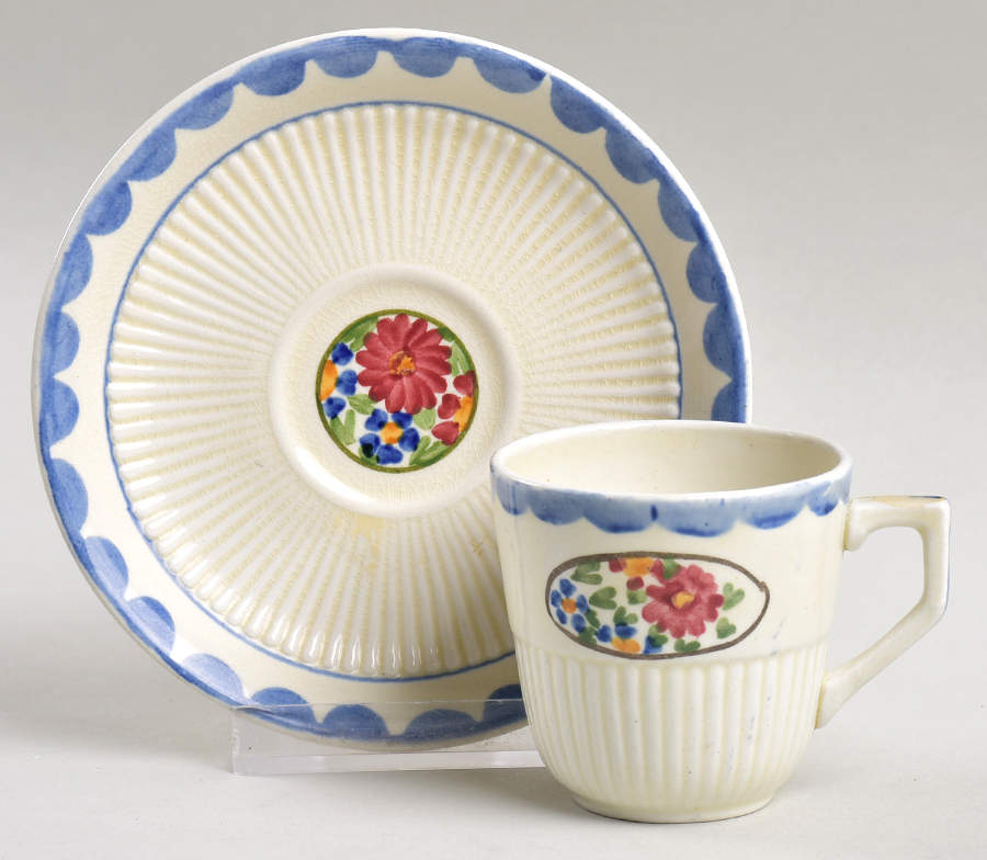 Avignon Flat Demitasse Cup & Saucer Set by Ridgway (Ridgways)-1
