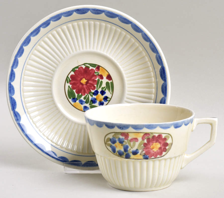 Avignon Oversized Cup & Saucer Set by Ridgway (Ridgways)-1