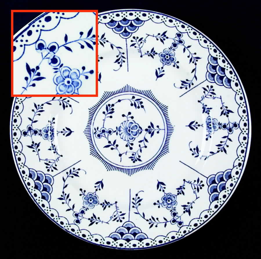 Blue Danish Dinner Plate by Ridgway (Ridgways)-1