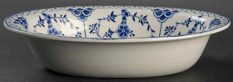 Blue Danish 8" Oval Vegetable Bowl by Ridgway (Ridgways)-1