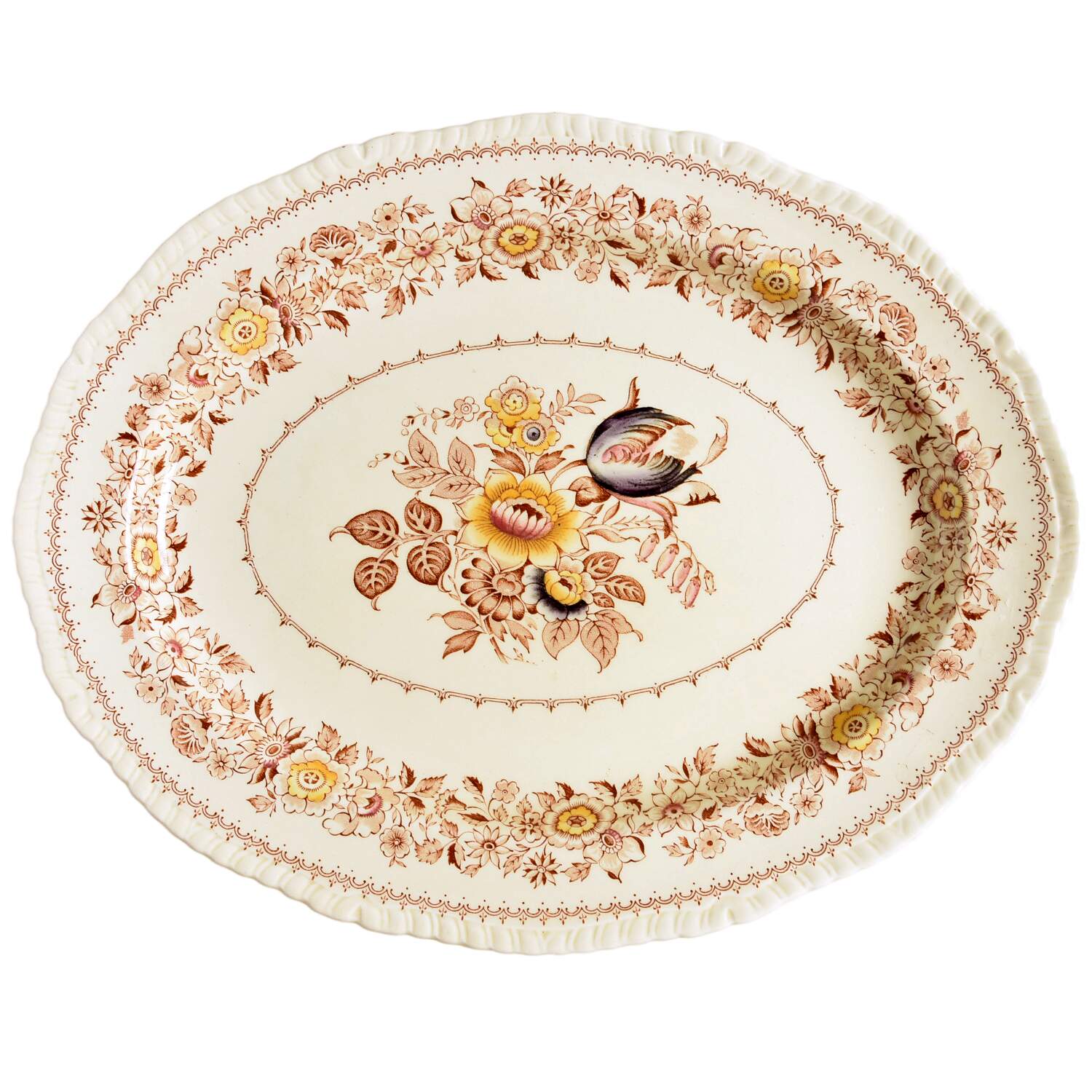 Canterbury 14" Oval Serving Platter by Ridgway (Ridgways)-1