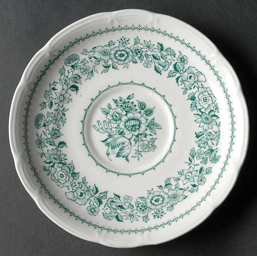 Canterbury Green Saucer by Ridgway (Ridgways)-1