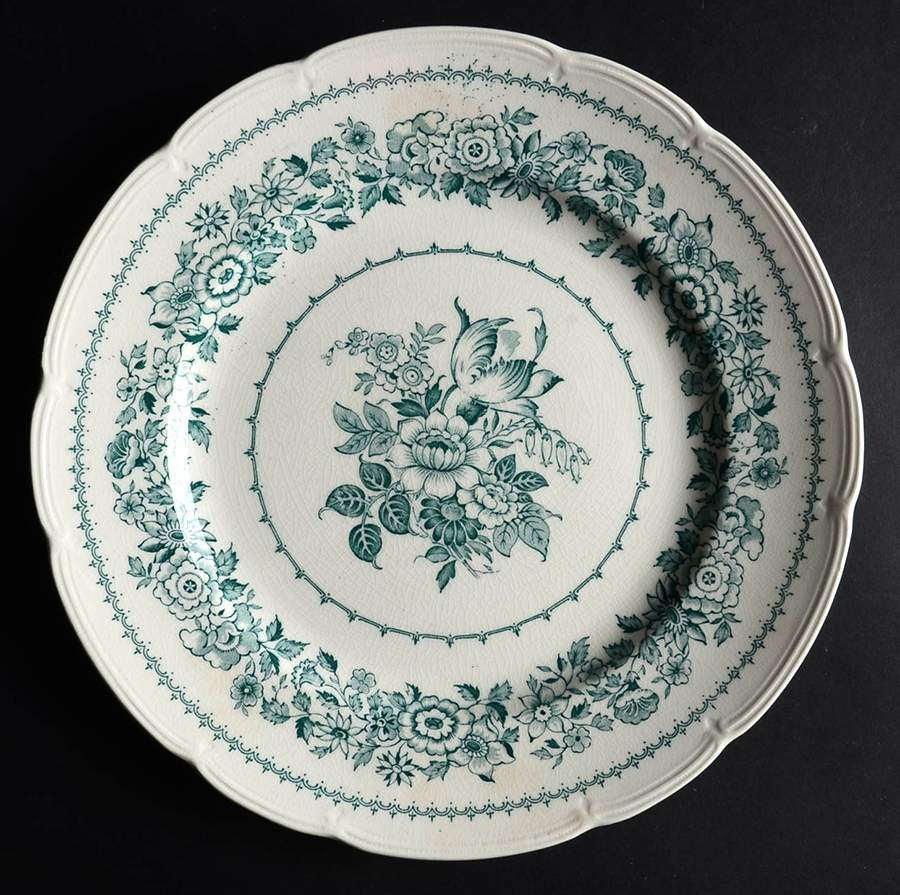 Canterbury Green Dinner Plate by Ridgway (Ridgways)-1