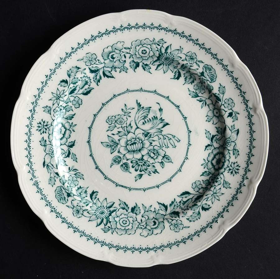Canterbury Green Bread & Butter Plate by Ridgway (Ridgways)-1