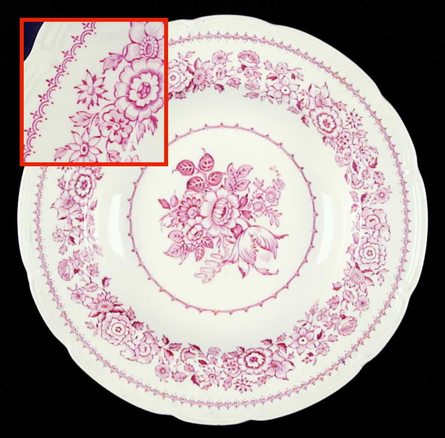 Canterbury Red Rim Soup Bowl by Ridgway (Ridgways)-1