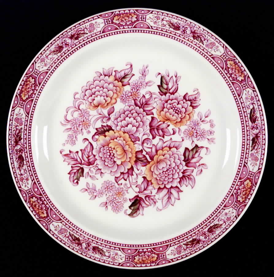 Canterbury Red Multicolor Dinner Plate by Ridgway (Ridgways)-1