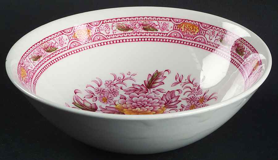 Canterbury Red Multicolor Coupe Cereal Bowl by Ridgway (Ridgways)-1