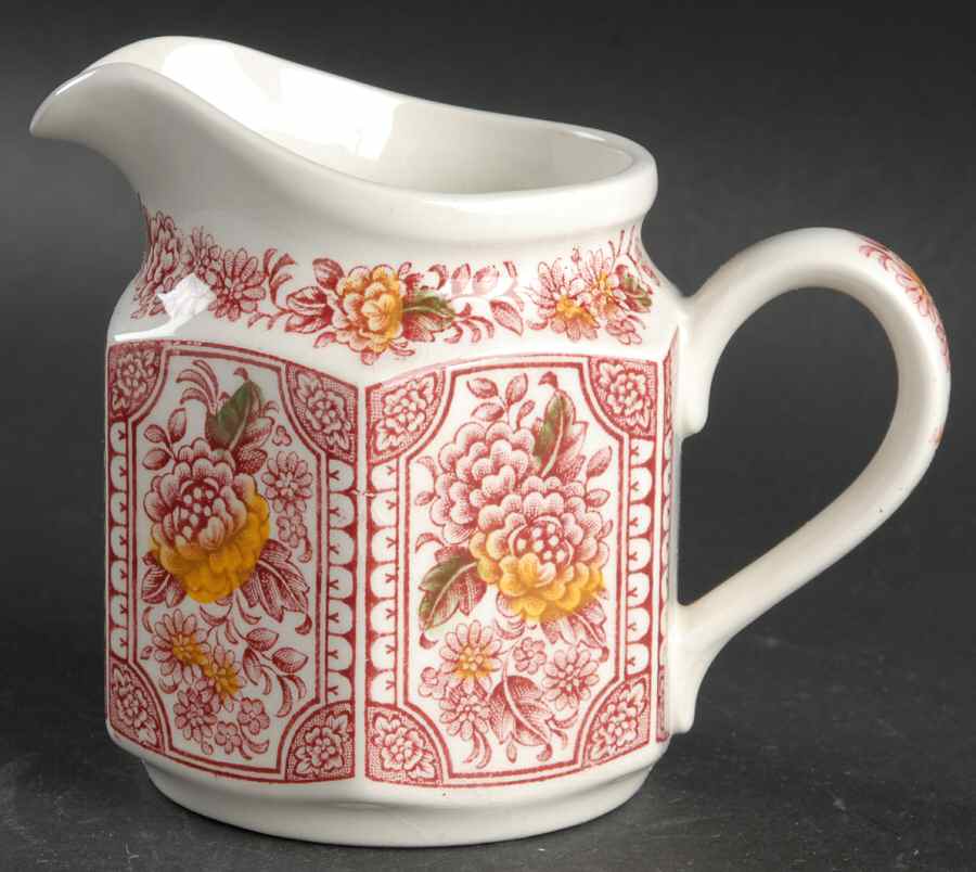 Canterbury Red Multicolor Creamer by Ridgway (Ridgways)-1
