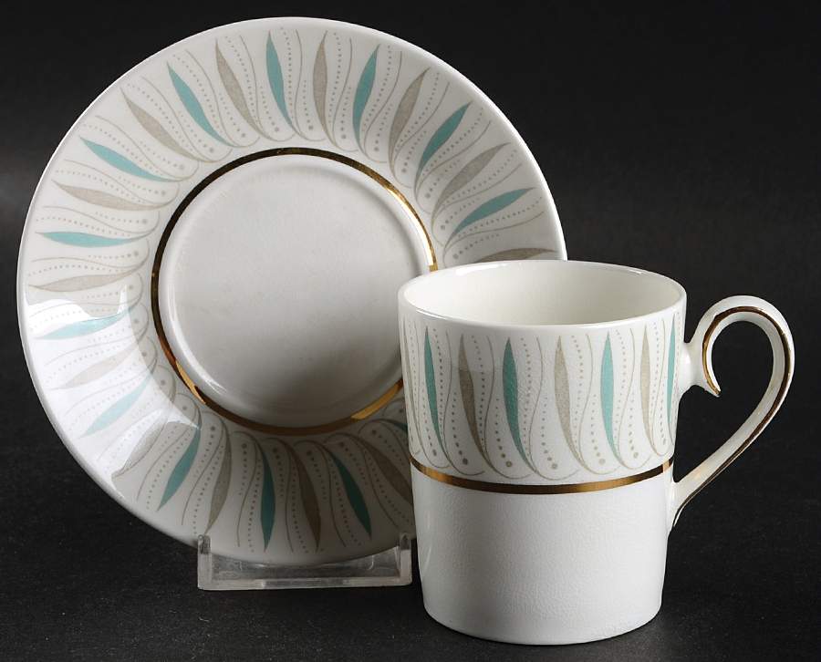 Caprice Flat Cup & Saucer Set by Ridgway (Ridgways)-1