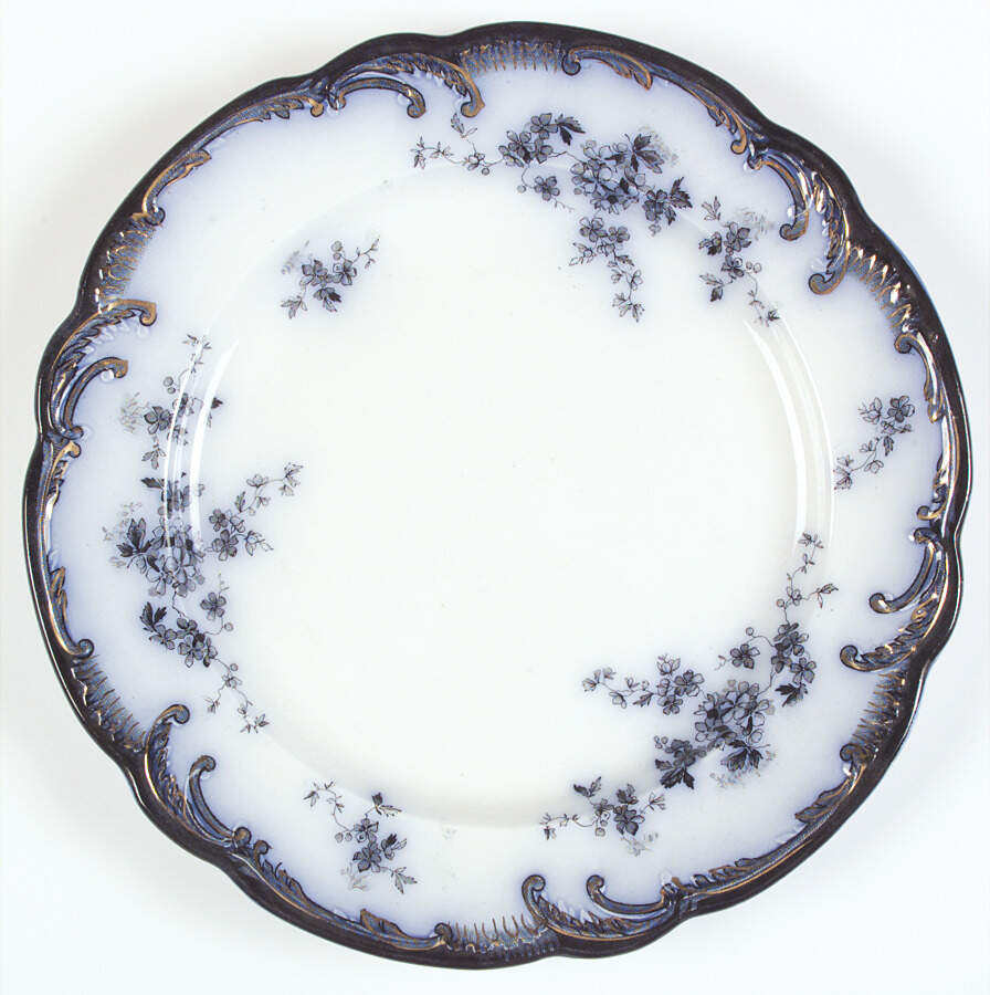 Chiswick (Flow Blue) 11" Chop Plate (Round Platter) by Ridgway (Ridgways)-1