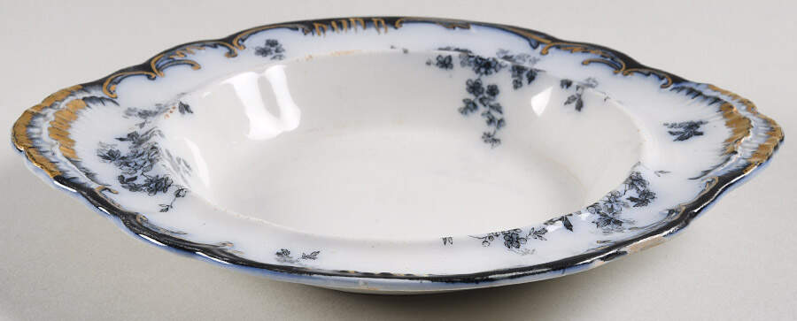 Chiswick (Flow Blue) Round Butter No Lid by Ridgway (Ridgways)-1