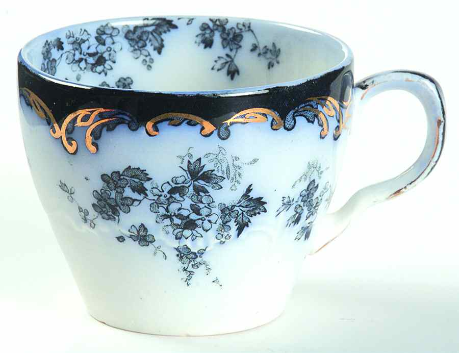 Chiswick (Flow Blue) Flat Demitasse Cup by Ridgway (Ridgways)-1