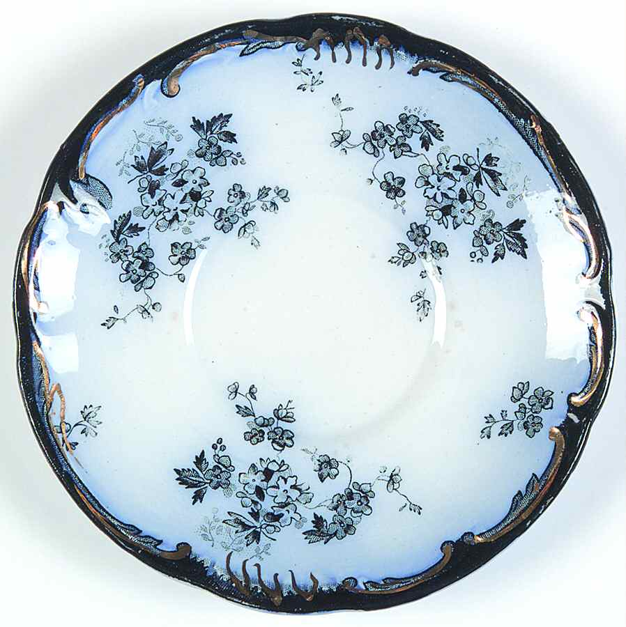 Chiswick (Flow Blue) Saucer for Demitasse Cup by Ridgway (Ridgways)-1