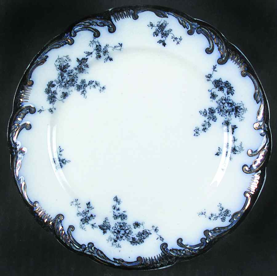 Chiswick (Flow Blue) Salad Plate by Ridgway (Ridgways)-1