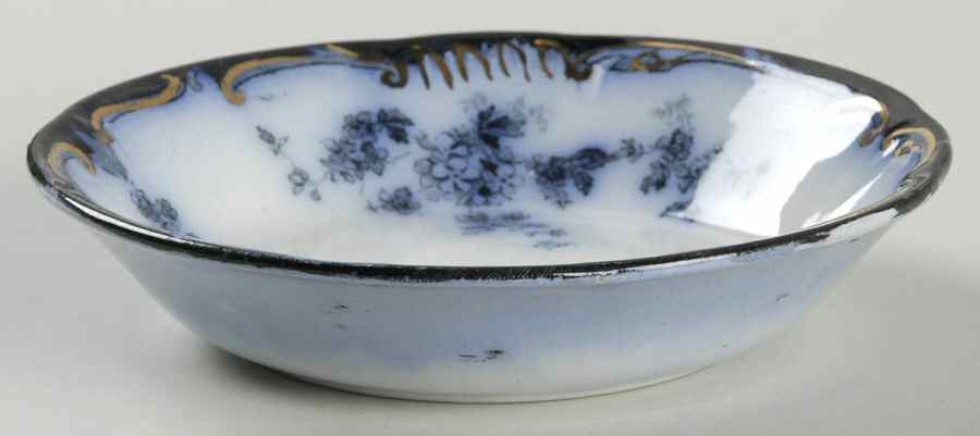 Chiswick (Flow Blue) Fruit/Dessert (Sauce) Bowl by Ridgway (Ridgways)-1