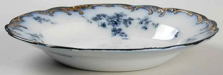 Chiswick (Flow Blue) Large Rim Soup Bowl by Ridgway (Ridgways)-1
