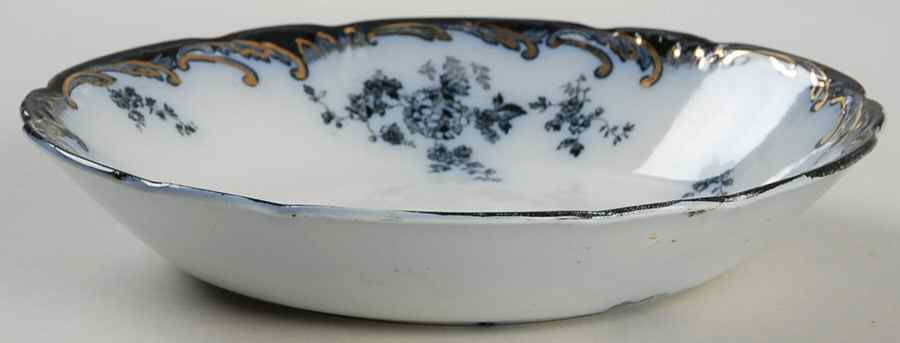 Chiswick (Flow Blue) Coupe Soup Bowl by Ridgway (Ridgways)-1