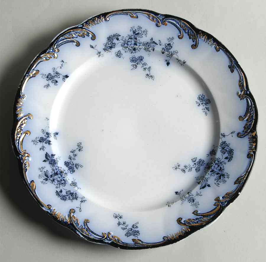 Chiswick (Flow Blue) Luncheon Plate by Ridgway (Ridgways)-1