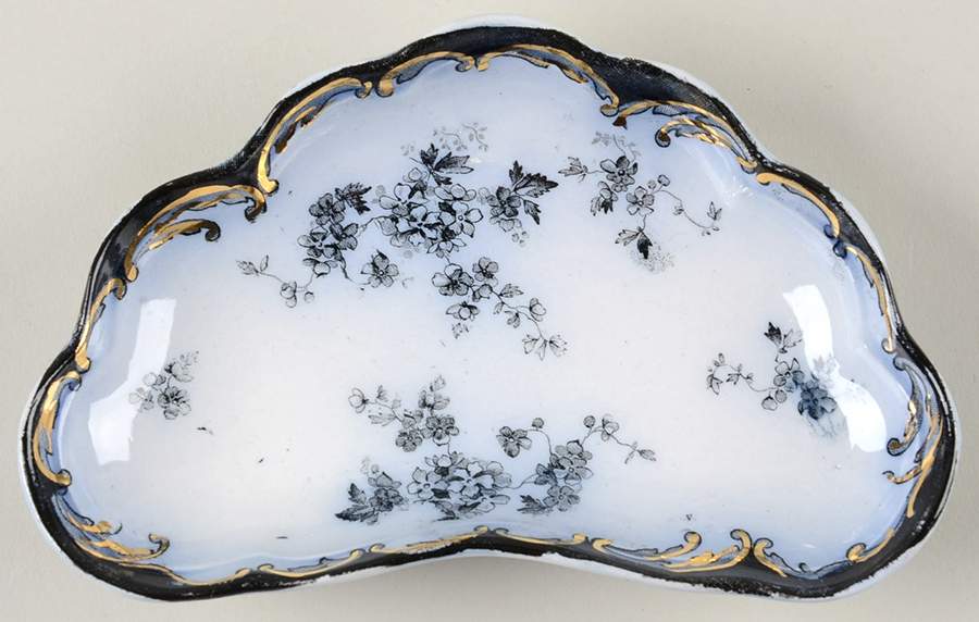 Chiswick (Flow Blue) Bone Dish by Ridgway (Ridgways)-1