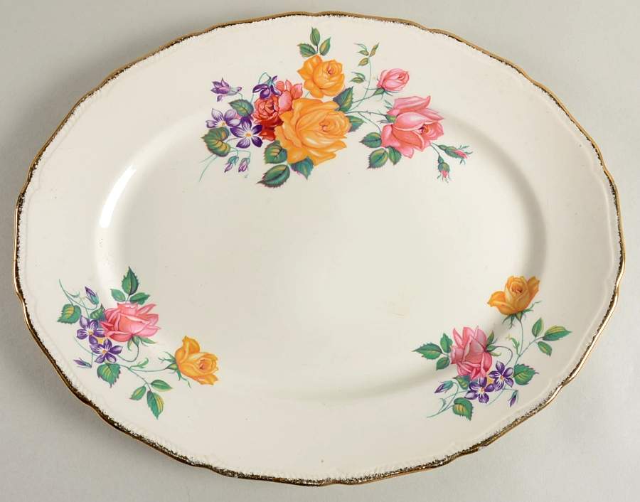 Chateau Rose 13" Oval Serving Platter by Ridgway (Ridgways)-1