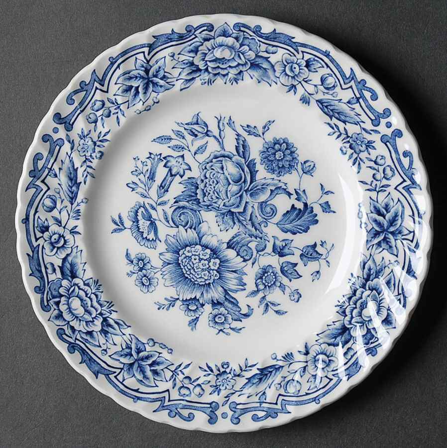Clifton Blue and White Bread & Butter Plate by Ridgway (Ridgways)-1