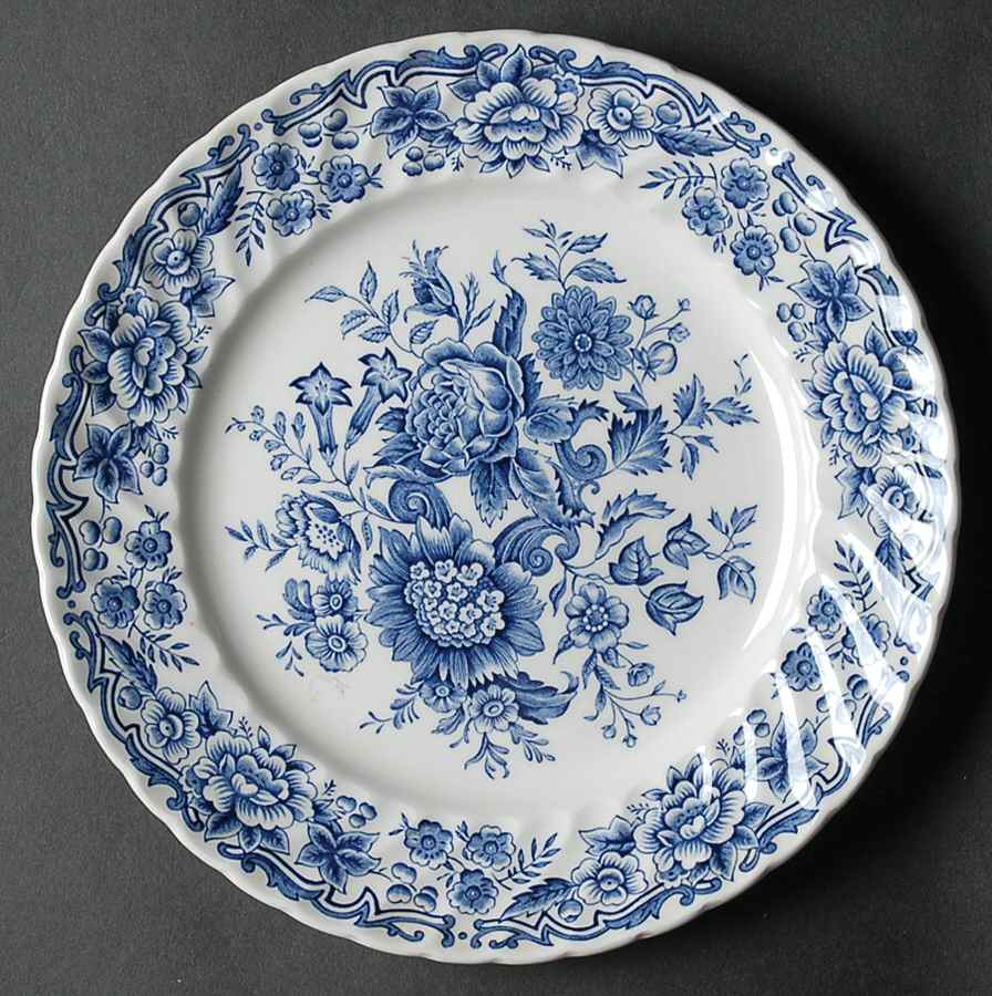 Clifton Blue and White Salad Plate by Ridgway (Ridgways)-1