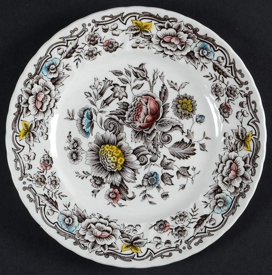 Clifton Multicolor Dessert/Pie Plate by Ridgway (Ridgways)-1