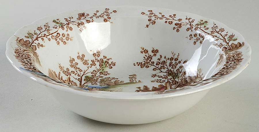 Coaching Days Multicolor (White) Rim Soup Bowl by Ridgway (Ridgways)-1