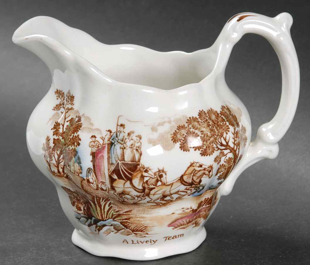 Coaching Days Multicolor (White) Creamer by Ridgway (Ridgways)-1
