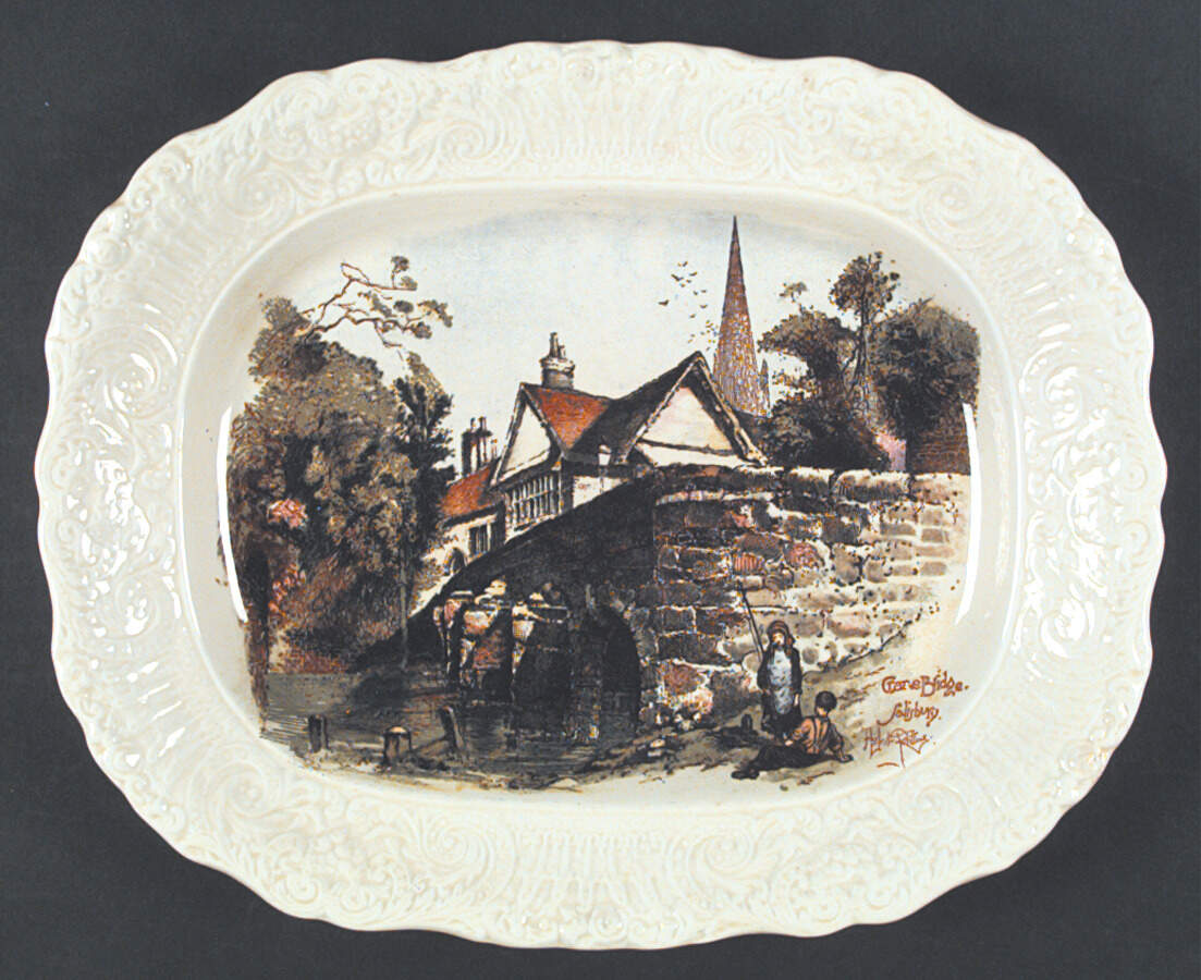 Coaching Days (Renaissance Shape) 13" Oval Serving Platter by Ridgway (Ridgways)-1