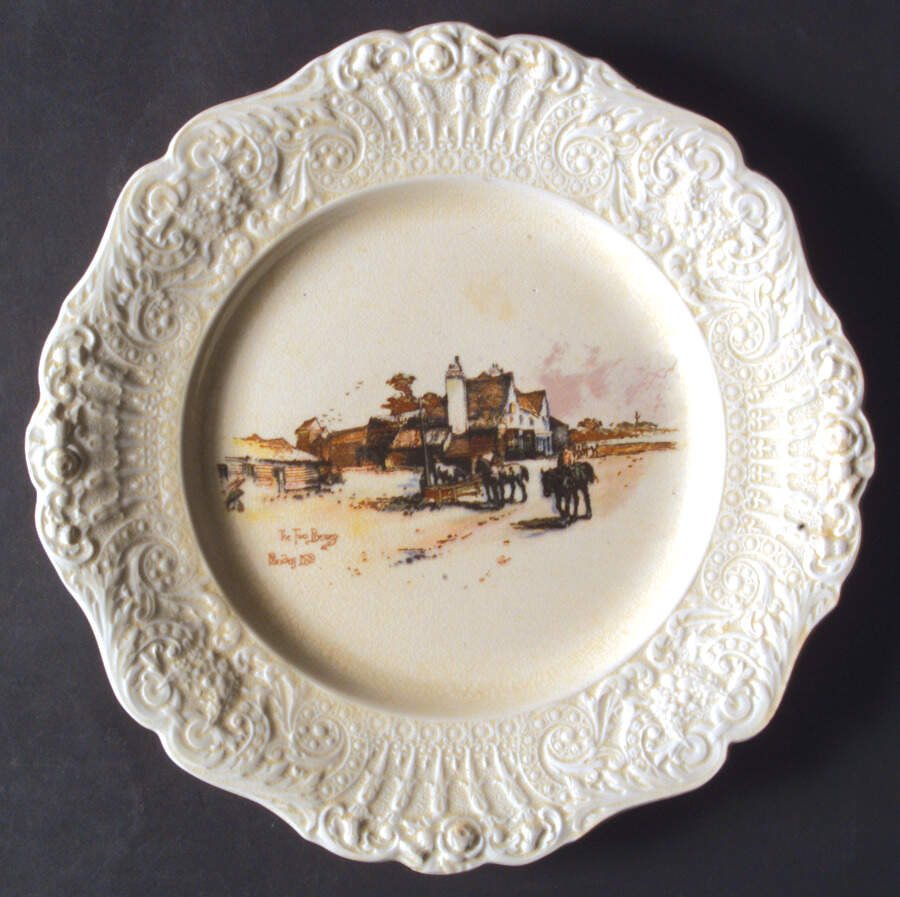Coaching Days (Renaissance Shape) Luncheon Plate by Ridgway (Ridgways)-1