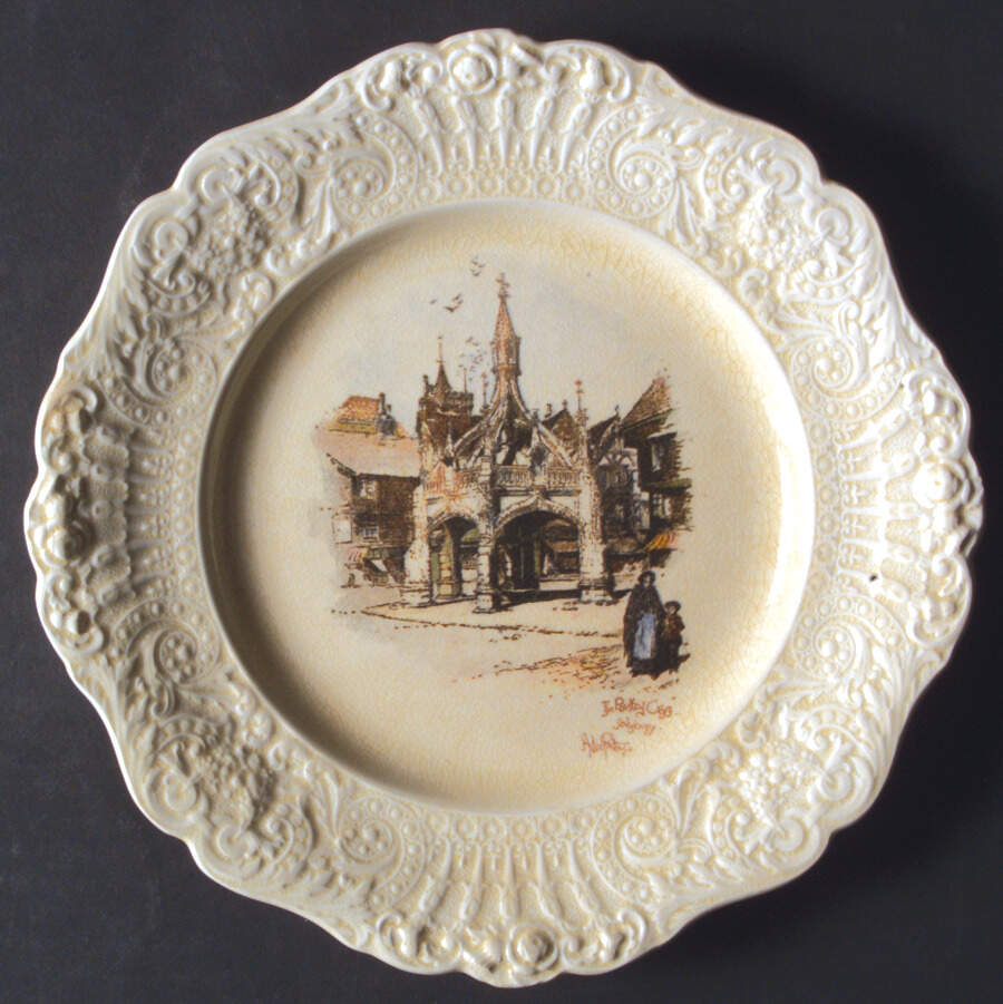 Coaching Days (Renaissance Shape) Luncheon Plate by Ridgway (Ridgways)-1