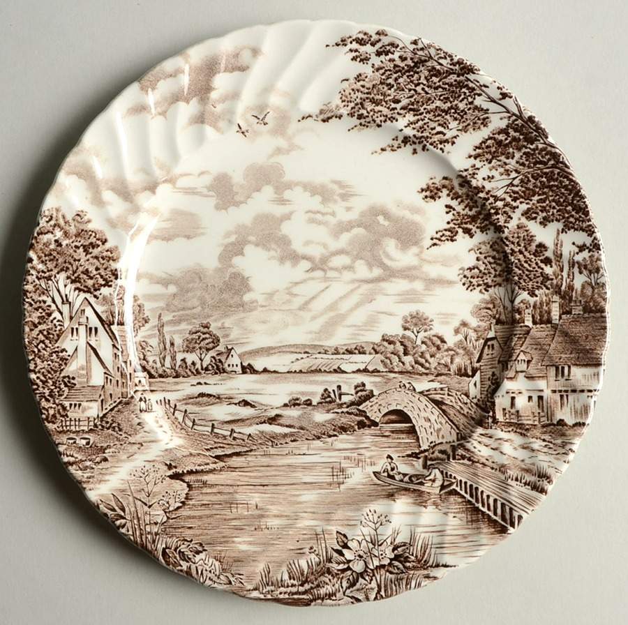 Country Days Brown Salad Plate by Ridgway (Ridgways)-1